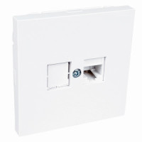 Bylectrica CARRE мех. комп. роз. 1 мест. кат 5е, (корп. ABS) белый (РК18-6611)