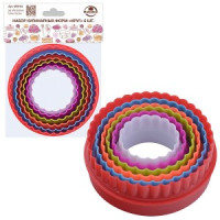 Форма кулинарная "Круг" d=5-10см (6шт/уп) цена за уп, пластик (кратность 6шт!!!) MS8-84 Мультидом