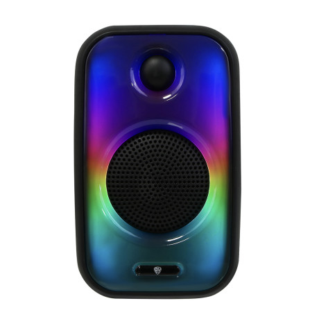 Колонка беспроводная BY VibeBox, 8 Вт,подсветка,2000мАч,USB,EQ,microSD,ВШГ 26x16x14см, черный