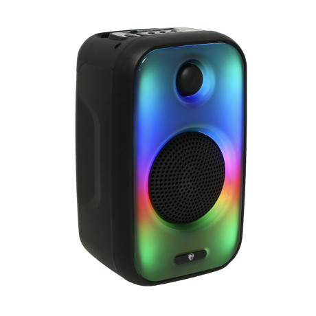 Колонка беспроводная BY VibeBox, 8 Вт,подсветка,2000мАч,USB,EQ,microSD,ВШГ 26x16x14см, черный