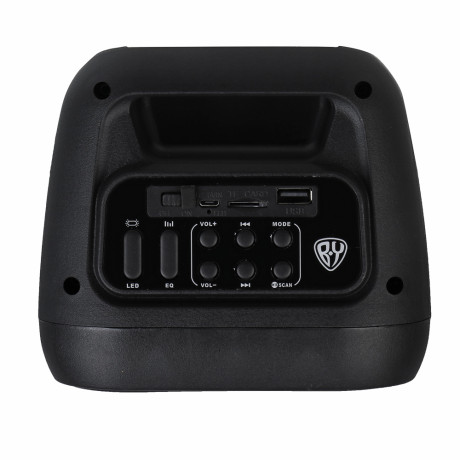 Колонка беспроводная BY VibeBox, 8 Вт,подсветка,2000мАч,USB,EQ,microSD,ВШГ 26x16x14см, черный