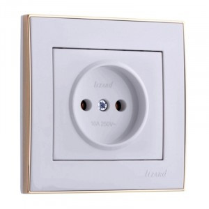 Lezard RAIN роз. СУ 1 мест. бел. с бок. вст. золото, керамика (корпус PC) 703-0226-121