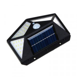 ЕРМАК Фонарь уличный настенный, на солнечной батарее, 100 LED, 1200мАч, 13,3x10x5см, пластик