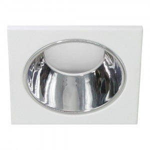 Feron св-к встр. MR16 GU5.3 "квадрат" белый + хром металл пласт 35х92 DL3112 51406