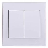 Lezard RAIN выкл. СУ 2 кл. бел. (корпус PC) 703-0202-101