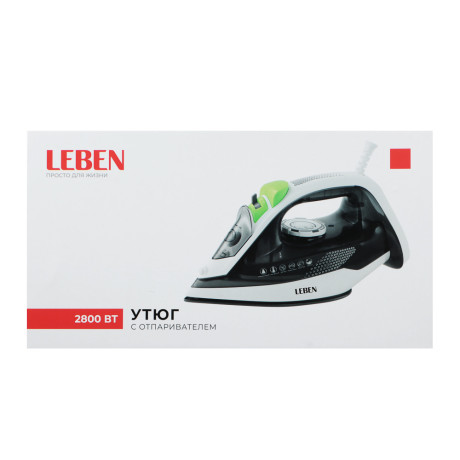 LEBEN Утюг 2800ВТ керам, антинакипь антикапля автооткл шнур 1,8м