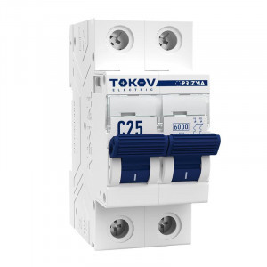TOKOV Electric автоматический выкл. 2P 25А 6кА х-ка C  TKE-PZ60-MCBI-2-25-C