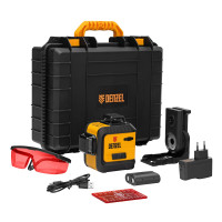 Лазерный уровень мультипризменный LX 360-2 Red, 30 м, 635 нм, аккумулятор Li 2800 мАч, резьба 5/8&quot; Denzel