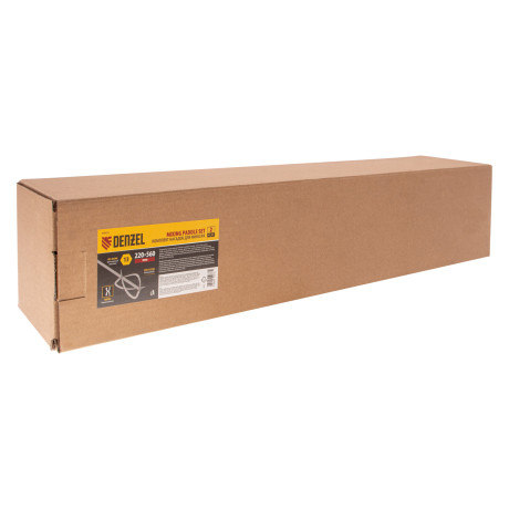 Комплект насадок для строительного миксера, 2шт., 220х560 мм, оцинкованные, хвостовик HEX13 Denzel