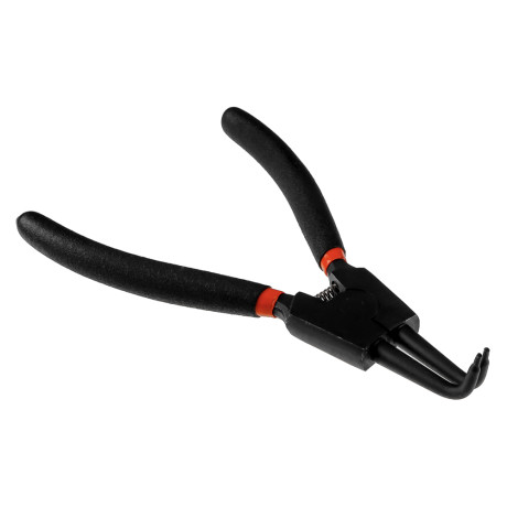 ЕРМАК Съемник внешних стопорных колец на разжим, изогнутые губки, 175 мм, сталь 45