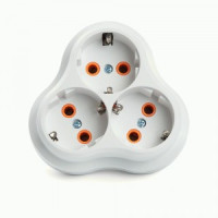 Stekker Разветвитель сетевой 3-местный с/з, белый 100x100x75 ADP16-23-21 49165