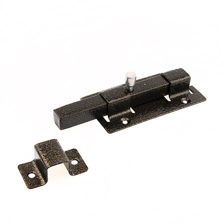 Засов накл. ЗД-06 "Секрет" квадратный ригель бронза Киров   \20