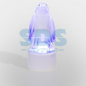 Фигура новогод. на подставке "Пингвин Кристалл", RGB 501-052 Neon Night
