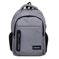 Рюкзак универсальный 43,5x31x13см, 2 отд., 3 карм., сетч.спинка, ручка, USB, ПЭ под ткань, св.-серый