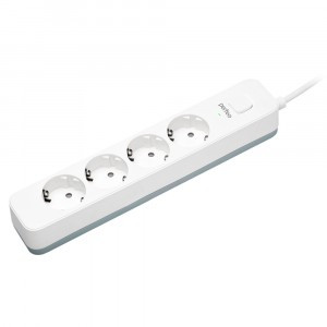 Perfeo Сетевой фильтр (удл.) POWER STREAM ПВС 3х0.8 4роз. 3м белый 2500Вт C3959