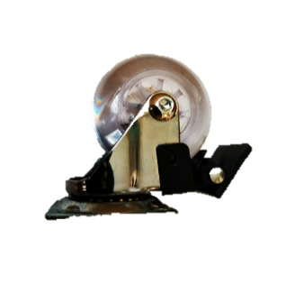 Колесо силиконовое поворотное с тормозом Ø 35мм