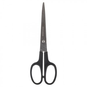 Ножницы BRAUBERG "Standard" 180 мм, классической формы, черные, 237096