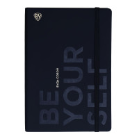 BY Бизнес - блокнот "BE YOURSELF2" А5, 192 стр., гибкая обл., иск.кожа "софт тач", цв.срез, рез,2зак