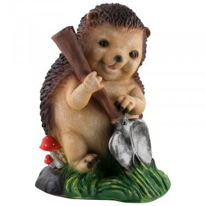 Фигурка садовая Ежик с лопатой H-31см 169393