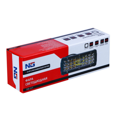 NG Фара светодиодная 24W (24 SMD),рассеиваемый поток, белый свет