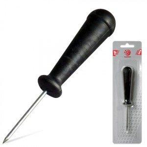 Шило канцелярское, общая длина 150 мм, диаметр иглы 3 мм, ручка черная, блистер с подвесом, ШБ-01