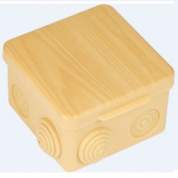 Коробка распаячная КМР-030-014 с крышкой  (105х105х50) 8 мембр. вводов светл дерево IP54 EKF PROxima