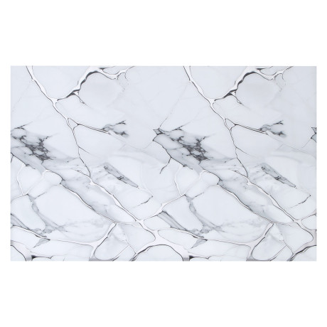 Гибкое стекло тм VETTA Мрамор, 60x80x0,08см, ПВХ, цвет белый с серебром