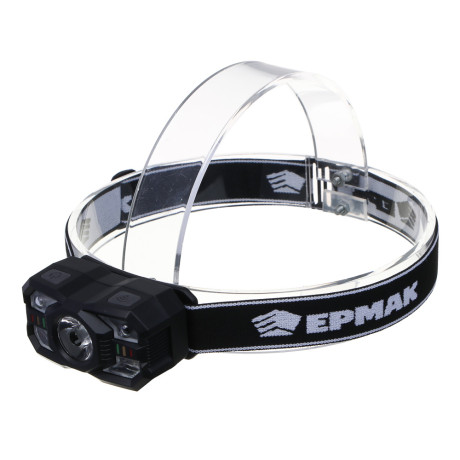 Фонарь налобный тм ЕРМАК,XТЕ+SMD,5 режимов,1200мАч,Type-C,сенсорный,пластик,75х40х37 мм,красный свет