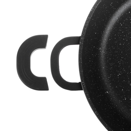 SATOSHI Лион Сотейник с крышкой 5,2л d32х8,2см, а/приг.покр.Мрамор, силик.протекторы ручек, индукц