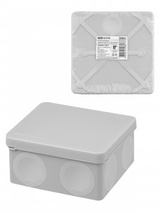 TDM Коробка распред. двухкомпонентная ОУ 100х100х50 8гермов., серая IP66 ПМ инд.шк.(60!) SQ1401-2513