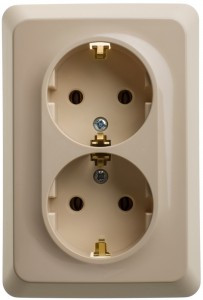 Systeme Electric Этюд роз. СУ 2 мест. крем. новый (пл.осн., земля) PC16-107K (10!)