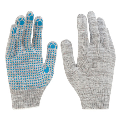 Перчатки трикотажные, с ПВХ точкой, 5 пар в упаковке, 10 класс