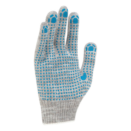 Перчатки трикотажные, с ПВХ точкой, 5 пар в упаковке, 10 класс