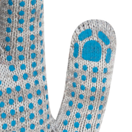 Перчатки трикотажные, с ПВХ точкой, 5 пар в упаковке, 10 класс