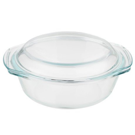 SATOSHI Кастрюля жаропрочная с крышкой, стекло, 23,5х20,6х9,6см, 1,5л