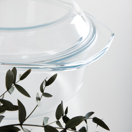 SATOSHI Кастрюля жаропрочная с крышкой, стекло, 23,5х20,6х9,6см, 1,5л