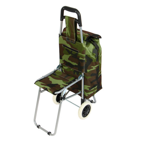 VETTA Тележка+сумка со стулом, сумка до 30кг, 31л, стул до 120кг, 44x94x26см, брезент, колеса d16см