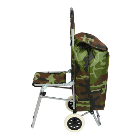 VETTA Тележка+сумка со стулом, сумка до 30кг, 31л, стул до 120кг, 44x94x26см, брезент, колеса d16см