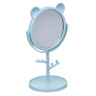 ЮНИLOOK Зеркало настольное с подставкой, пластик, стекло, высота 20 см, диаметр 10,5см,  3 цвета