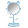 ЮНИLOOK Зеркало настольное с подставкой, пластик, стекло, высота 20 см, диаметр 10,5см,  3 цвета