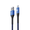 BY Кабель для зарядки Адреналин Micro USB, 1м, 3А, Быстрая зарядка QC 3.0, синий
