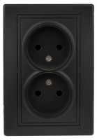 ЭРА Intro Plano роз. 2 мест. 16А  СУ (керамика) антрацит 1-204-05, 2144