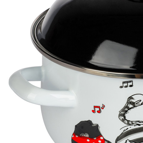 VETTA Хвостатые друзья Кастрюля эмалированная, 22см, 3,6л, индукция