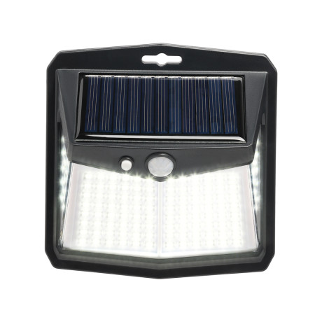 BY Светильник уличный настенный с сол. панелью, датчик движ., 3 режима, 80Лм, 6500К, 1200мАч, IP65