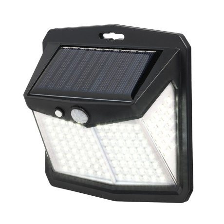 BY Светильник уличный настенный с сол. панелью, датчик движ., 3 режима, 80Лм, 6500К, 1200мАч, IP65