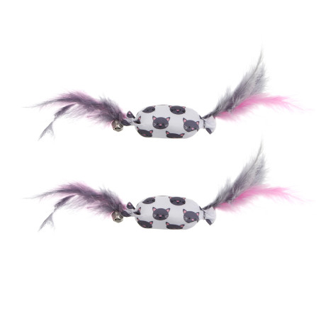 VETTA Игрушка для домашних животных, ПЭ, перья, 5,5х2,5 см