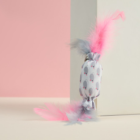 VETTA Игрушка для домашних животных, ПЭ, перья, 5,5х2,5 см