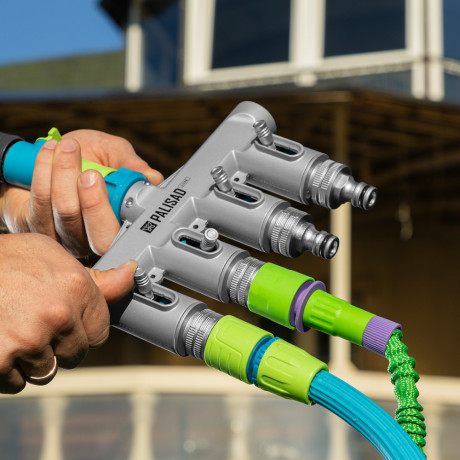 Разветвитель четырехканальный, с внутренней резьбой 3/4", алюминий, LUXE Palisad