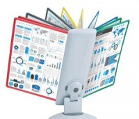 Демо-система MEGA Office FDS031 настольная вращ. 10 пан. св.сер/ассорти