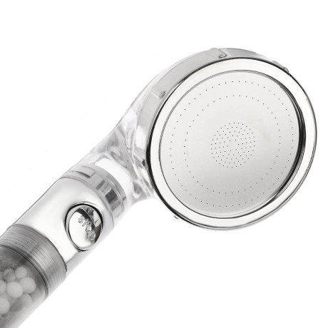 RAIN Лейка для душа, 3 режима, с функцией очистки воды, кнопка стоп, 80мм, прозрачный/хром
